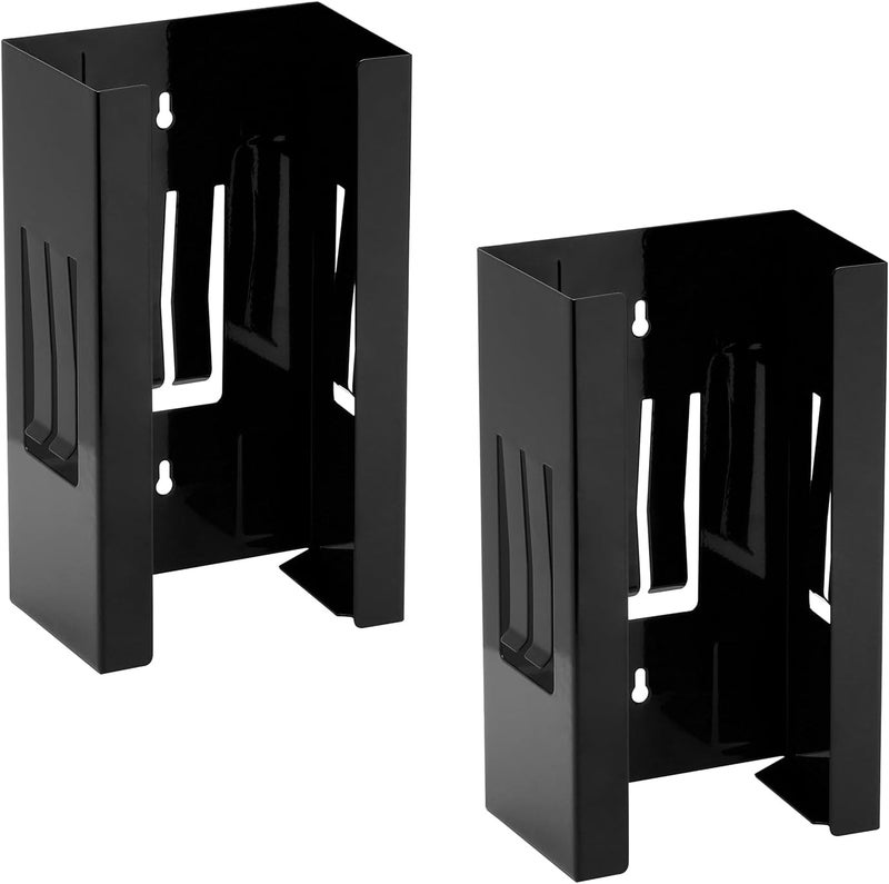 Mayouko Magnetic Glove Dispenser Holder, Glove Box Holder Wall Mount for Tissues, Black, 2PCS - Image 1